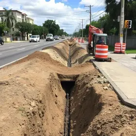 Obras de drenagem na Avenida Padre Anchieta
