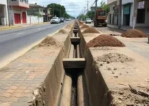recomposição de rede de drenagem