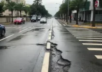 Prefeitura realiza intervenção na Rua Ipiranga para corrigir danos causados pelas chuvas