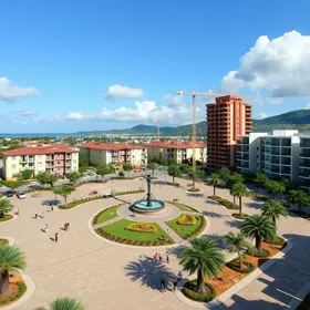 obra da Praça do Recanto do Lago